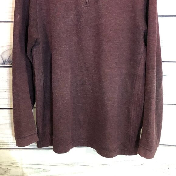 Haggar maroon Half zip burgundy pullover - Picture 4 of 15